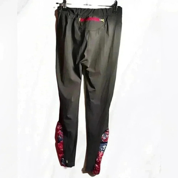 Sweaty Betty black floral print casual stretch yoga athletic leggings tights S - Picture 3 of 4